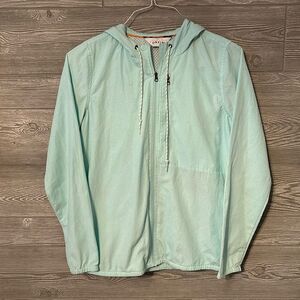 ORVIS Light Aqua / Teal Hooded Jacket from Luxury outdoor brand! Spring WEATHER!